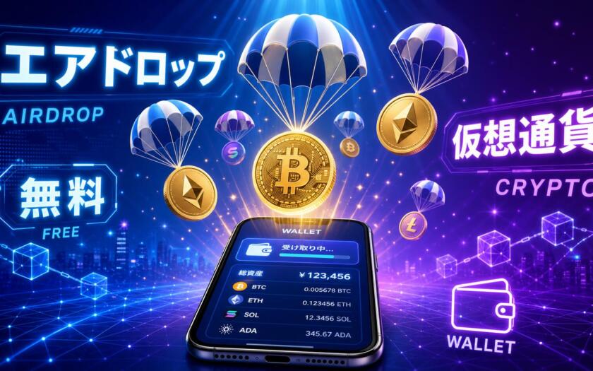 仮想通貨をエアドロで受け取る方法は？特徴や注意点を解説